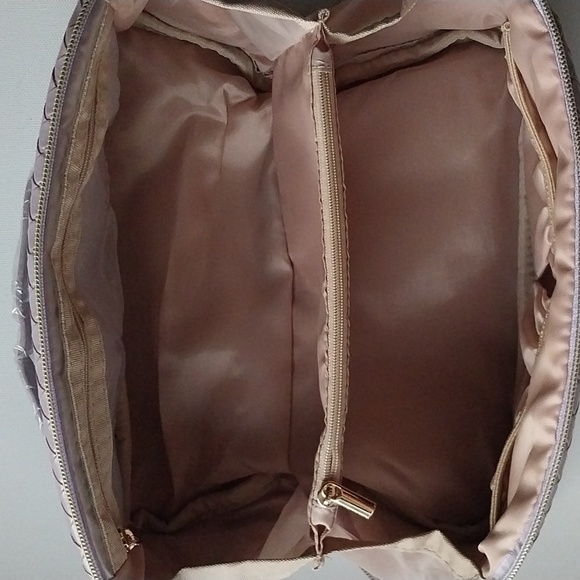 BAGSMART BAG Organizer PLeather Cosmetic Jewelry Divider Tote Purple - Picture 4 of 5